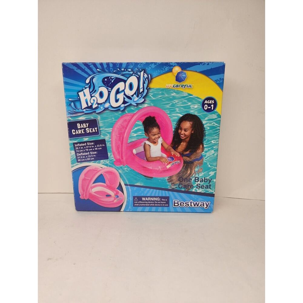 H20 Go! Baby Care Seat - Pink With Detachable Sun Shade